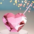 thumbnail image 1 of 1PC Heart Shaped Cup with Lid and Straw Disco Drinking Cocktail Cups Plastic Party Wine Tumblers for Bar Valentine Birthday Tropical Luau Hawaiian Party, 1 of 5