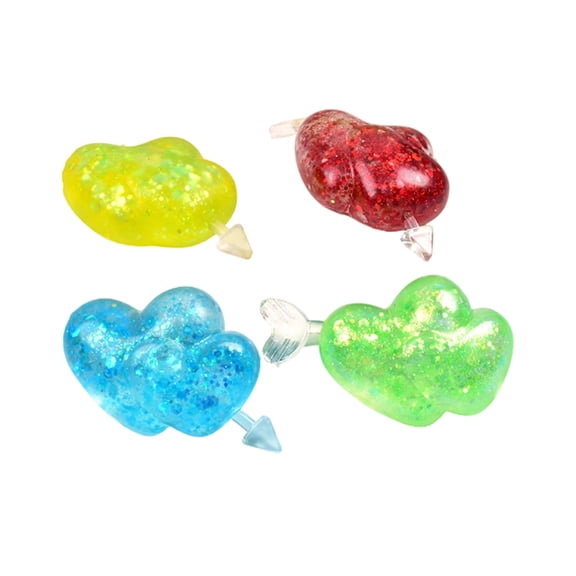 1PC Heart Squishy Maltose Filled Slow Rising Stress Relief Ball,Fidget Molten Core Sensory Squeeze Glitter Drizzle Anxiety Calming Hand Squishy for Adults and Party FavorsAs Show