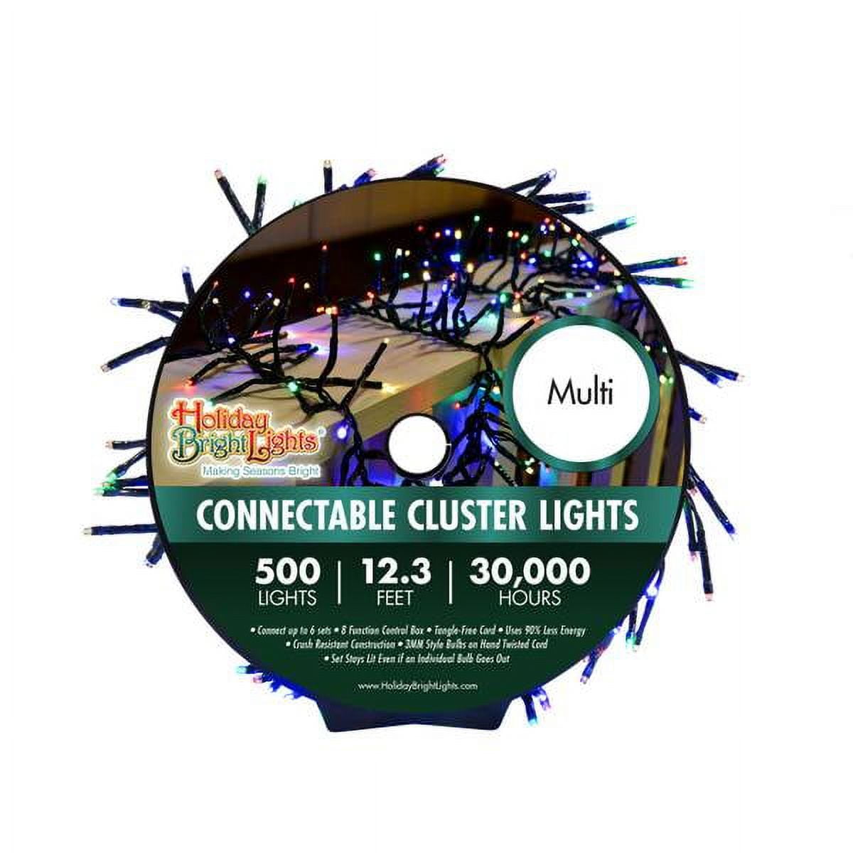 1PC Holiday Bright Lights LED 500 Light 12.3' MultiColored Cluster