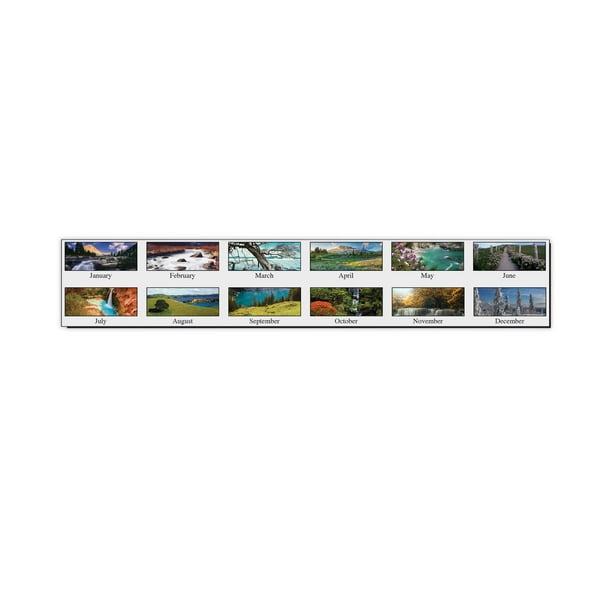 Earthscapes Recycled 3-Month Vertical Wall Calendar, Scenic Photography, 8 x 17, White Sheets, 14-Month (Dec-Jan): 2023-2025