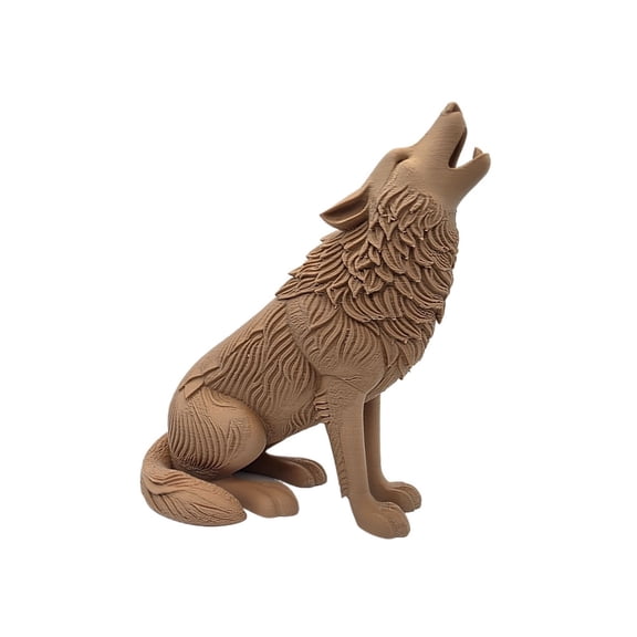 1PC Howling Wolf Statue 3D Printing