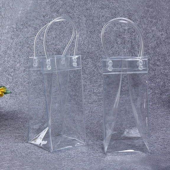 1PC Ice Bag Wine Beer Champagne Bucket Drink Bottle Cooler Chiller Foldable Carrier