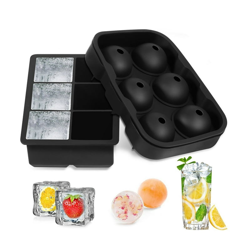 Ice Cube Trays Large Size Flexible 6 Cavity Ice Cube Square Molds