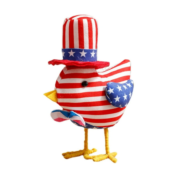 1PC Independence Day Chick Plush Desktop Dress Up Tabletop Decoration For Home Office Decor (Color5)