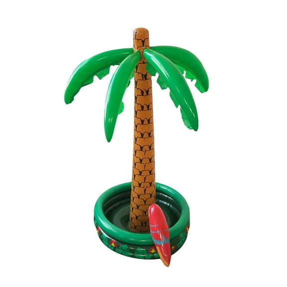 1PC Inflatable Parrot Coconut Tree Ice Bucket Decor PVC Inflatable Coconut Tree Multi-functional Coconut Tree Ice Bucket Funny Inflatable Toy for Hawaiian Party Decorations