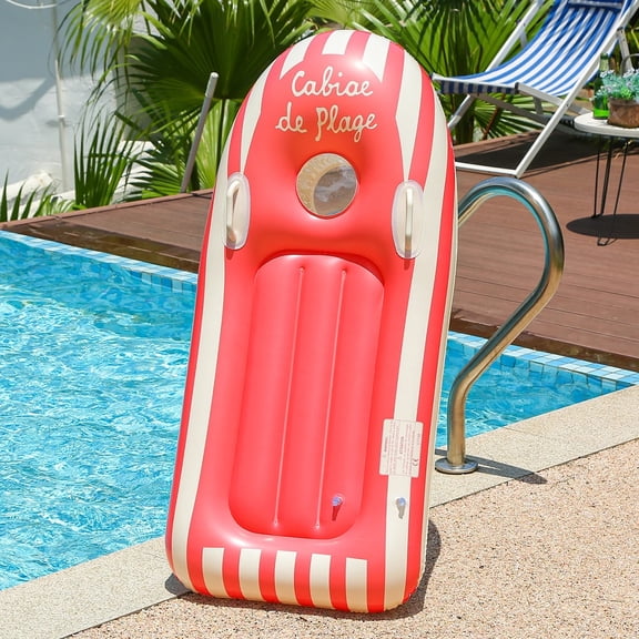 1PC Inflatable Surfing Board, Surfboard With Handle, Summer Swimming Board, Suitable For Water Slides, Swimming Pools, Beaches