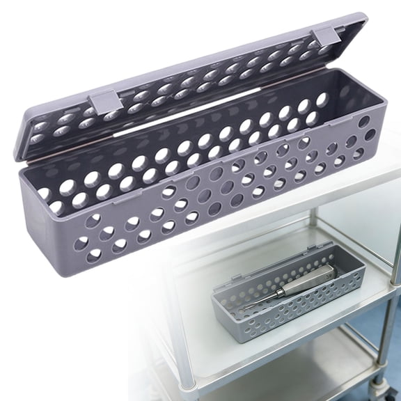 1PC Instrument Sterilizat Case, Plastic Autoclavale Cassette Case, Forceps Spatulas Disinfection Container Tray, Autoclavable Cassette Case