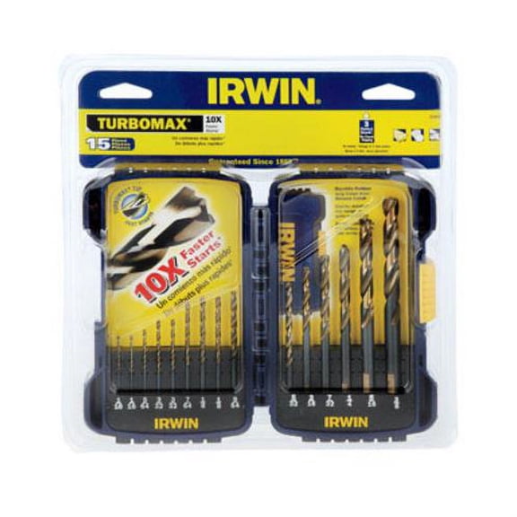 1PC Irwin Irwin 318015 TurboMax Drill Bit Set 15-Piece