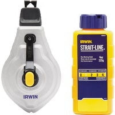 1PC Irwin STRAIT-LINE Mach6 Chalk Line Reel and Chalk