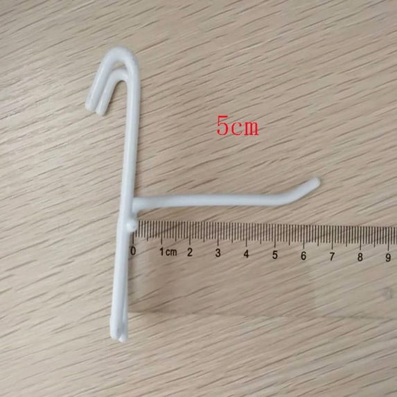 1PC Item & Products Display Perfectly Multi-Purpose Display Hook Shelf Hook Hanging Wire Hook Netting Hook WHITE 5CM
