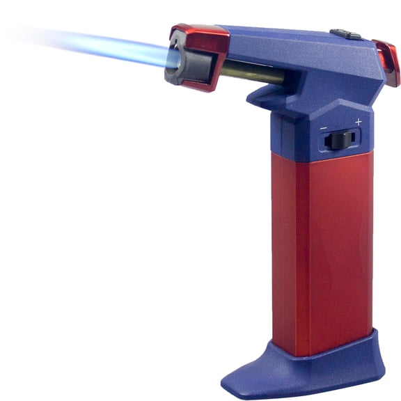 1PC JShare Jumbo Butane Jet Torch Table Lighter Refillable 1300C/2500F Windproof w/ Box Kitchen Torch Lighter with Adjustable Flame for BBQ, Baking Purple