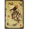 thumbnail image 1 of 1PC Japanese Ninja Samurai Cat Tattoo Metal Tin Sign Retro Poster Plaque for Cafe Bar 8 x 12 Inch, 1 of 7
