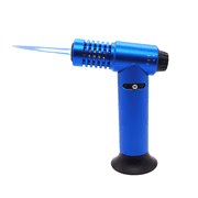 1PC Jet Butane Torch Lighter Safety Lock & Adjustable Flame Refillable One-hand Operation Kitchen Torch Lighter with Adjustable Flame for BBQ, Baking Blue