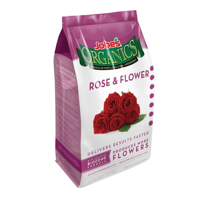 1PC Jobes Jobes 09426 Organic Rose & Flower Granular Fertilizer, 4 Lbs