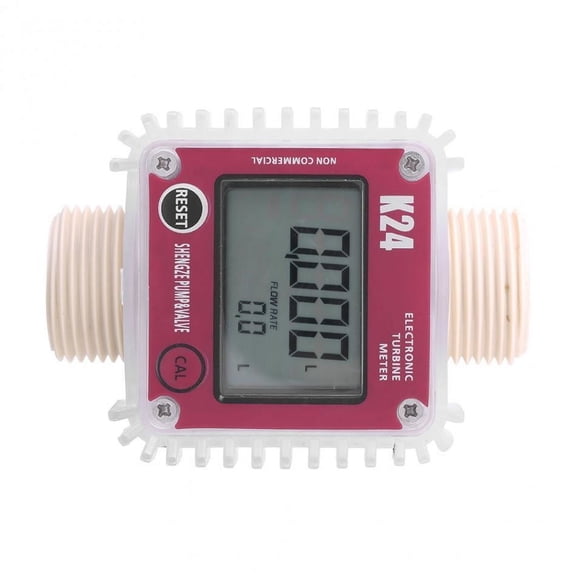 1PC K24 Digital Oil Fuel Flow Meter Gauge For Chemicals Liquid Water Hot ,Good Performance