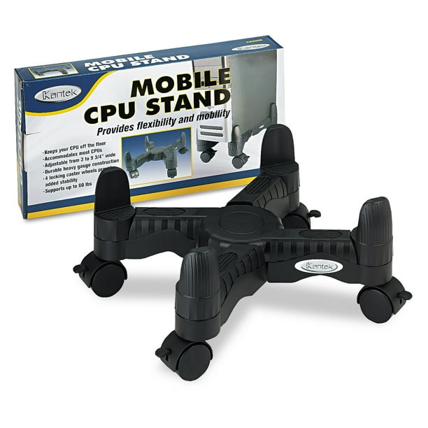 Mobile CPU Stand, Supports 60 lb, 4.5w x 16d x 7h, Black Mobile CPU Stand, Supports 60 lb, 4.5w x 16d x 7h, Black