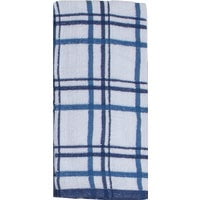 Kay Dee Designs Kitchen Basics Indigo 2Pc Plaid Textured Terry Towel, Blue
