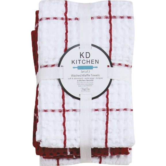 1PC Kay Dee Designs Washed Waffle Kitchen Towel
