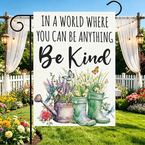 Red Cardinal Bird Inspirational Quote Garden Flag, Double Sided, 12x18 Inch, Patio Memorial Spiritual Yard Decor