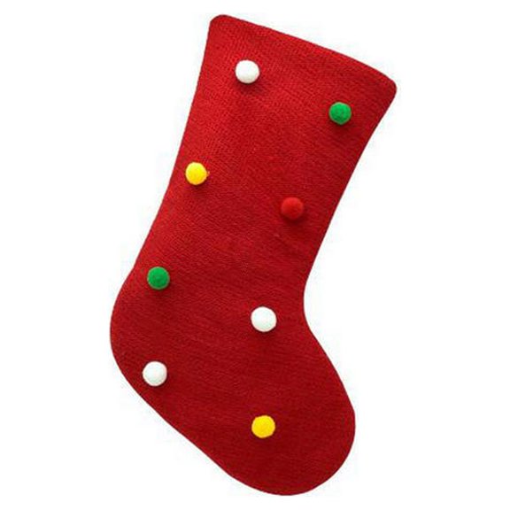 1PC Knit Christmas Stockings, 9" Knitted Stocking Decorations Xmas Rustic Farmhouse Stocking for Family Holiday Season