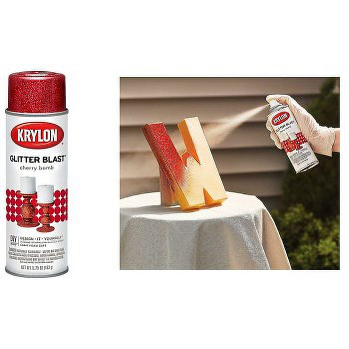 1PC Krylon Glitter Blast Spray Paint, Cherry Bomb 5.7 5oz (Set of 6