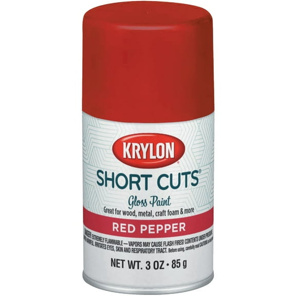 1PC Krylon Short Cuts Enamel Spray Paint 3 Oz., Red Pepper