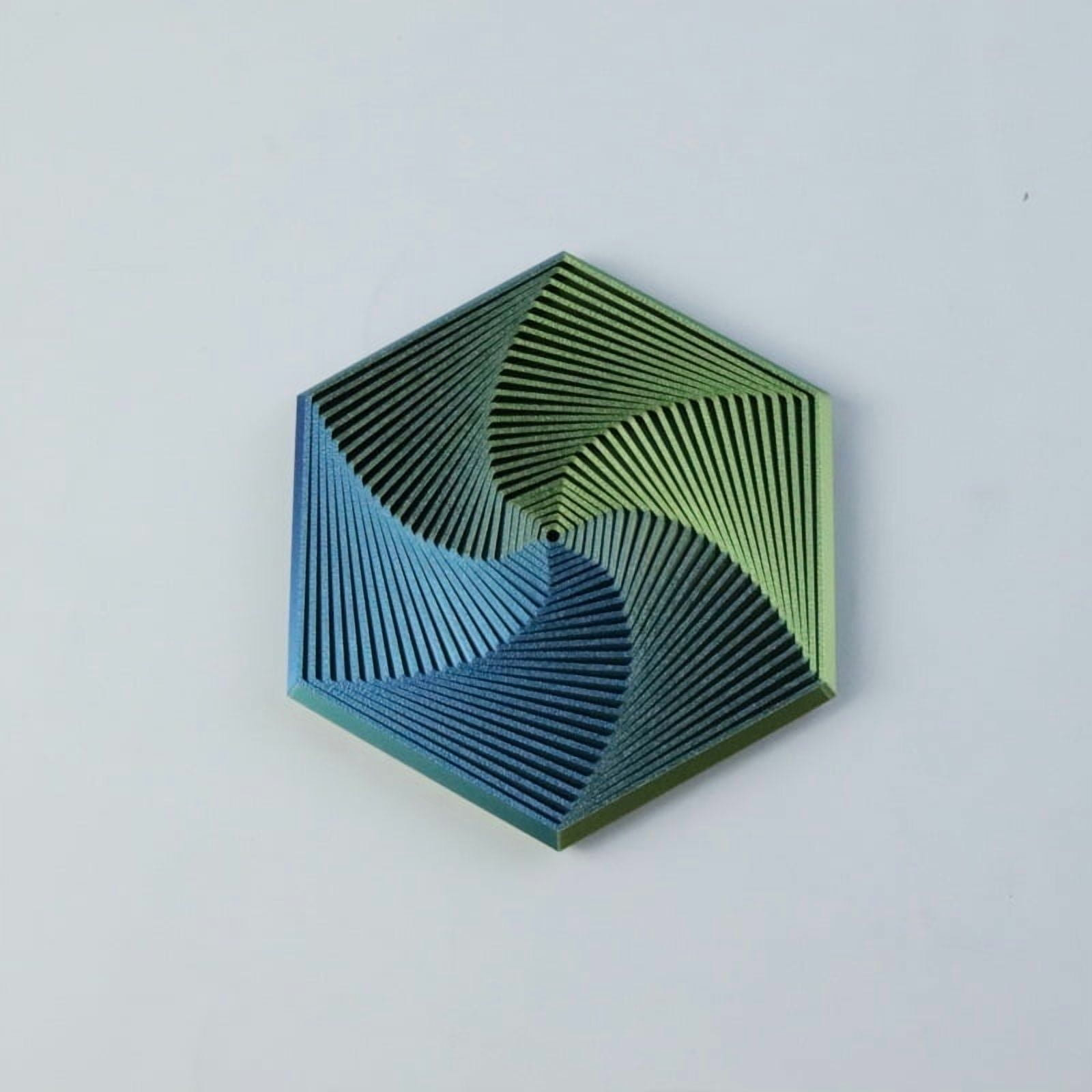 1PC LASER GREEN 12CM 3D printed hexagonal decompression artifact, Fractal Fidget Hexagon creative trendy