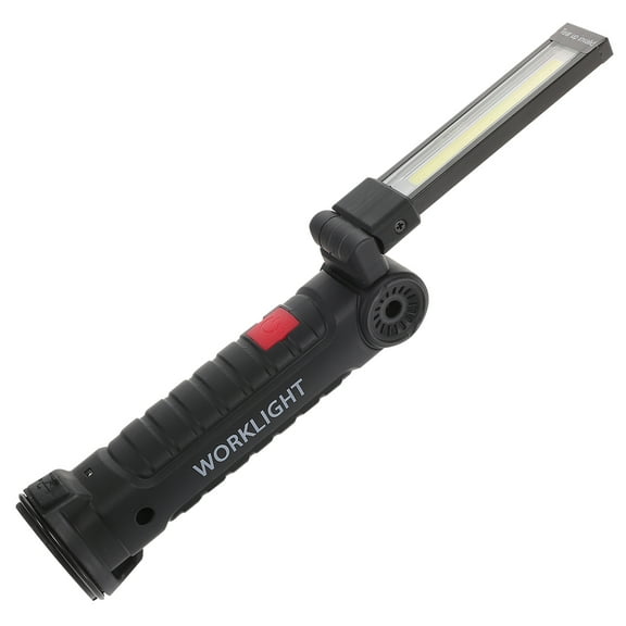 1PC LED Car Emergency Work Maintenance Light USB Rechargeable Outdoor Camping Foldable Light Flashlight (W52, Black)