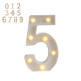 thumbnail image 1 of 1PC LED Number Sign Light, Battery‑Operated Digital Lamp, Warm Light Table Decor for Birthday Party Event, Without battery, Number 5, 1 of 4