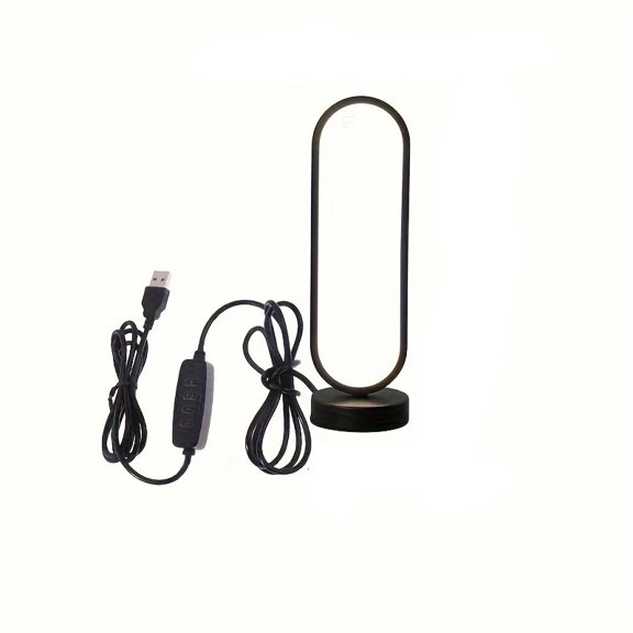 1PC Lamp Bedroom Ring Lamp Living Room Three-color Dimming Bedside Lamp LED Night Light