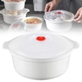 thumbnail image 1 of 1PC Large Microwave-Safe Soup Bowl with Vented Lid, Steamer for Reheating Rice & Soup, Dishwasher Safe Microwave Cookware with Handles for Kitchen & Dorm, 1 of 6