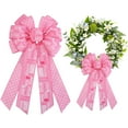 thumbnail image 1 of 1PC Large Spring Bows for Wreath, Easter Wildflower Bow for Front Door, Flower Farmhouse Wreath Bows for Party Decor Indoor Outdoor Wall Spring Summer Decoration Supplies Ornament, 1 of 8