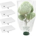 thumbnail image 1 of 1PC Large Winter Plant Cover - Transparent Plastic Freeze Protection with Drawstring, Waterproof Plant Shelter Bag for Outdoor Garden Plants & Shrubs, 1 of 5
