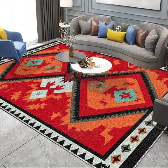 1PC Leaf Patterned Area Rug Partial Carpet, Lightweight Washable Easy-to-Tidy Carpet Mat Festival Gift, Suitable for Living Room, Bedroom, Dining Room, Bathroom, Entryway, Room Accessories