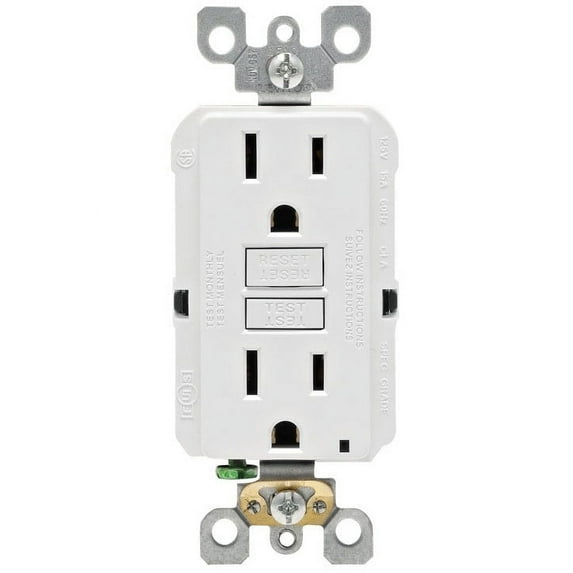 1PC Leviton Leviton GFNT1-0KW GFCI Receptacle, 15 Amp, 125 Volt, White