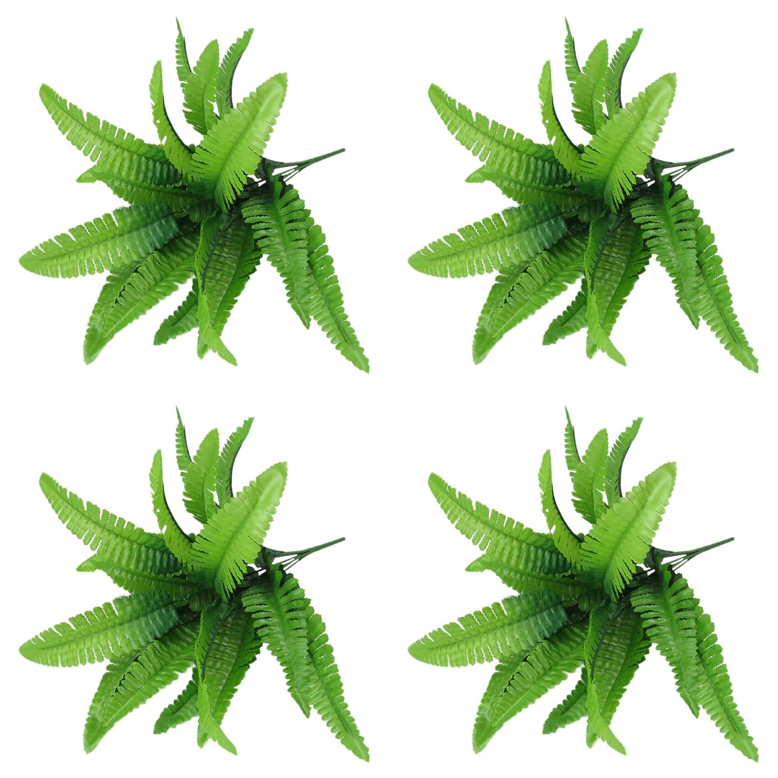 1PC Lifelike Large Silk Fern Glass Green Home Decoration Flower Latex Real Bridal Wedding