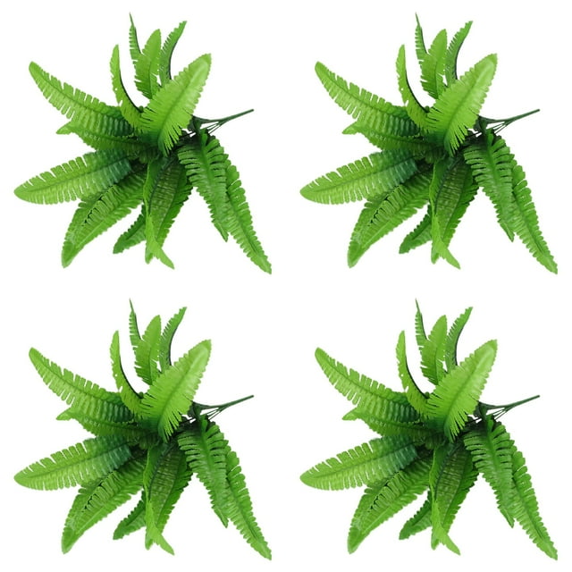 1PC Lifelike Large Silk Fern Glass Green Home Decoration Flower Latex Real Bridal Wedding