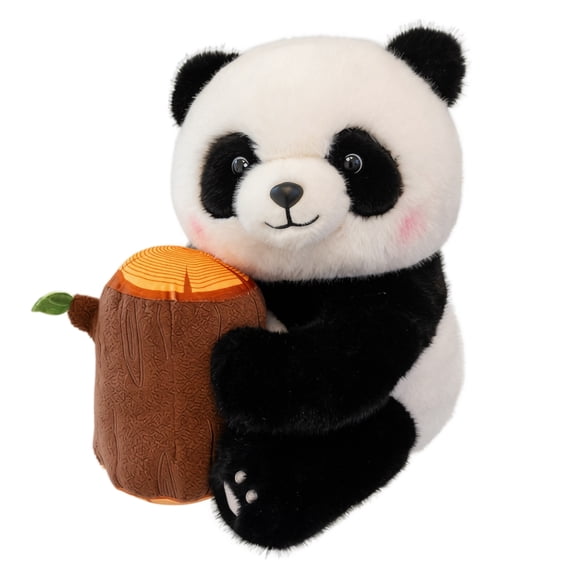 1PC Light Brown Minibee Soft Stuffed Panda Plush Toy 13.78 Inch Huggable for Gift Home Decoration