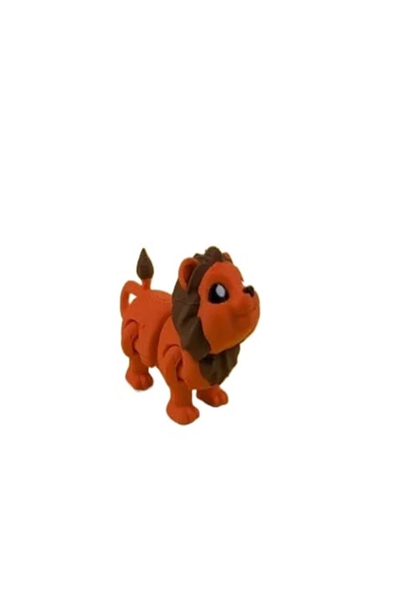 1PC Lion - 3D printed keychain doll with movable joints