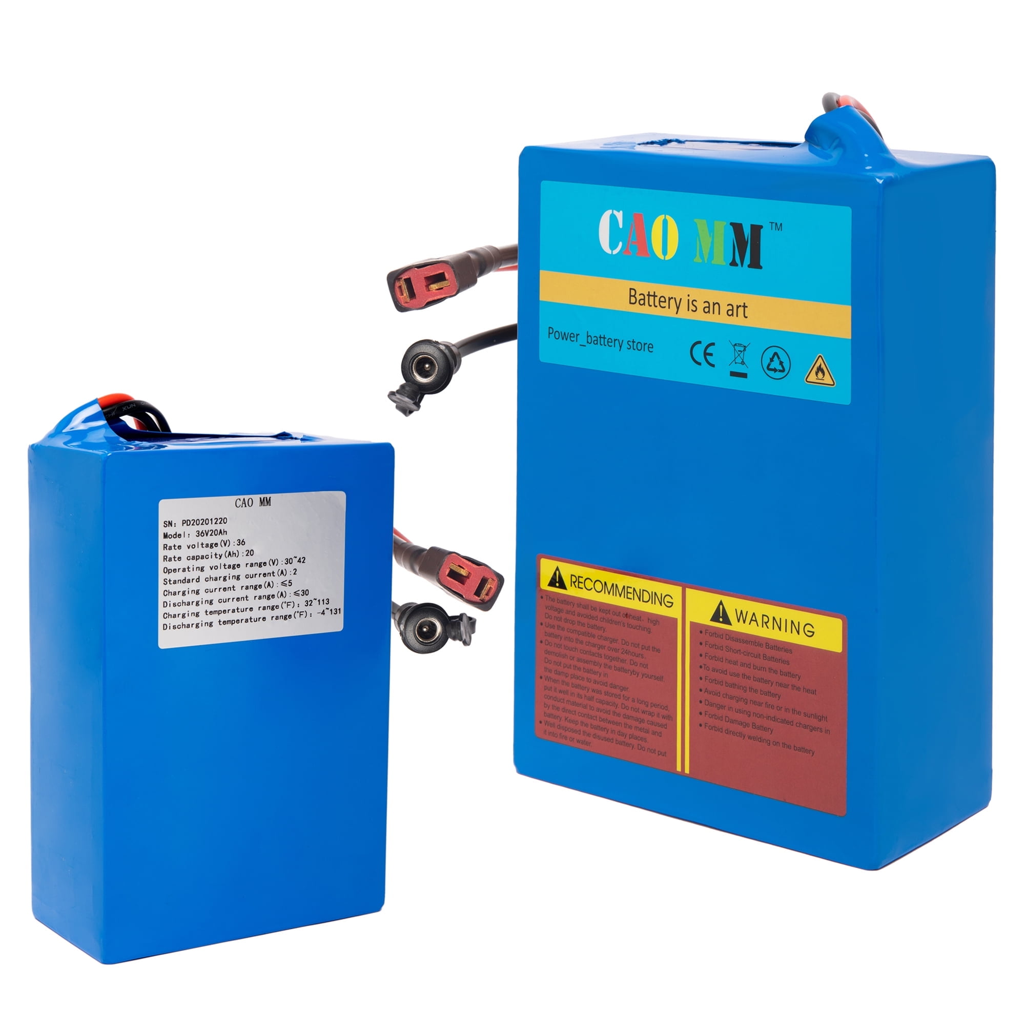 1PC 36V 20Ah Lithium Ebike Battery, 1000W Power, for Electric Bike, Long  life, Lightweight, without Charger - Walmart.com, image size:2000x2000