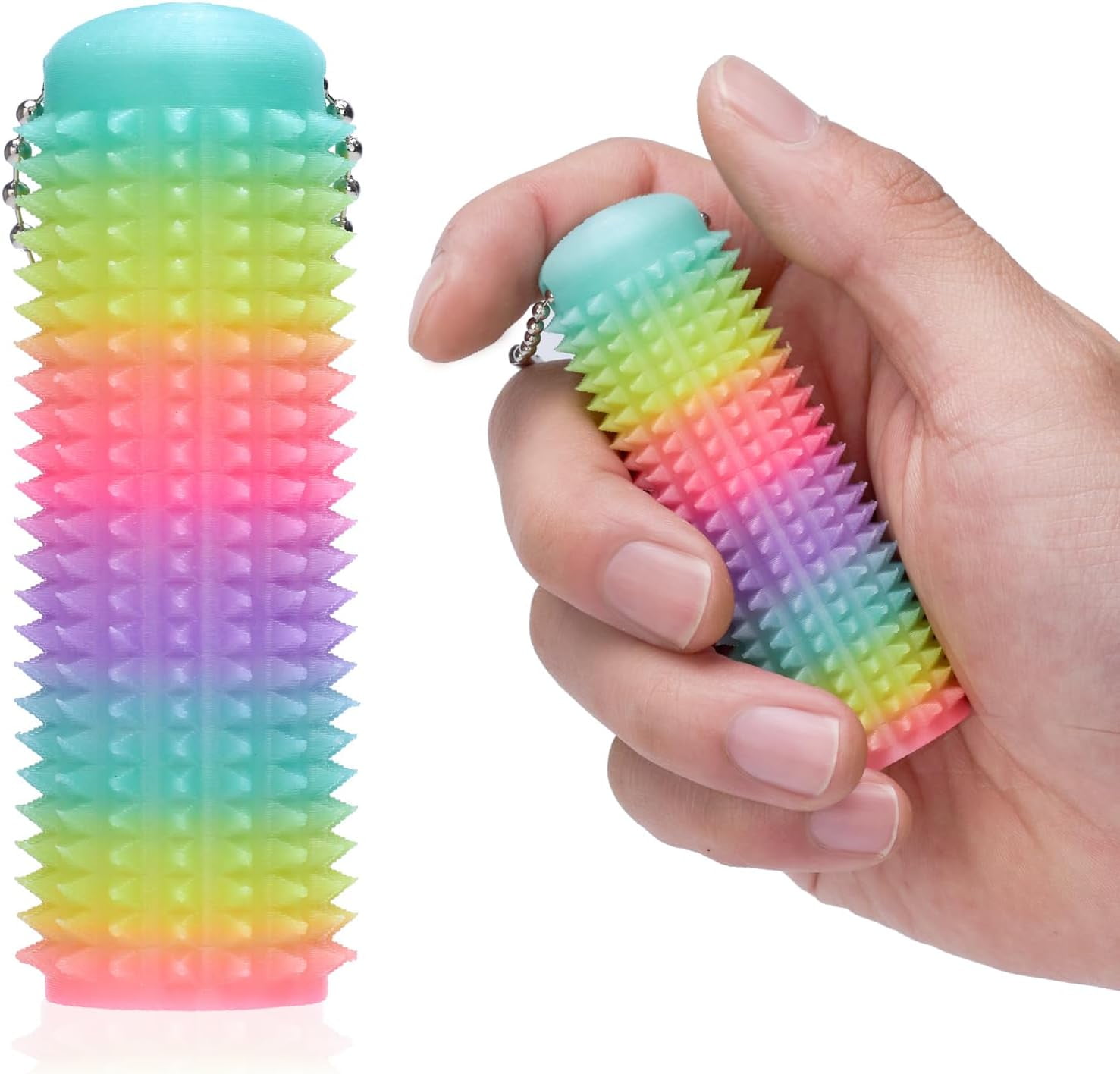 1PC Little Ouchies Fidget Keychain for Adults,Spiky Grippie Stim ...