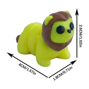 1PC Little lion 4CM 3D Printed Colored Animal Model Figurines Making
