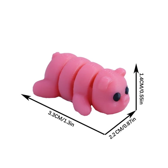 1PC Little pig 3.3CM 3D Printed Colored Animal Model Figurines Making