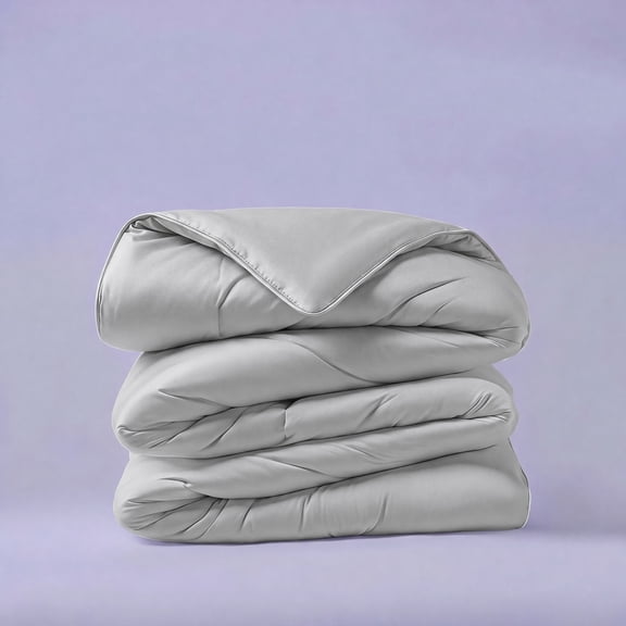 1PC Luxury Bedding Comforter Marshmallow, Breathable Cool Sleep, Lightweight for All Seasons, Machine Washable, Pillowcases Not Included.(Gray & King）