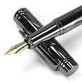 thumbnail image 1 of 1PC Luxury Fountain Pen Medium Nib Pen with Twist Converter Use with Standard Ink, Metal Calligraphy Fountain Pens Smooth Writing Drawing Journal Executive Business Pens Classy STONEGO Stationery Gift, 1 of 6