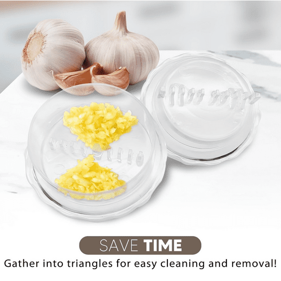 1PC Manual Garlic Mincer and Masher Multi-Functional Twist Garlic Press for Ginger Herbs Nuts Impact Resistant Kitchen Gadget Home Accessory Clear Mincing Tool Clear