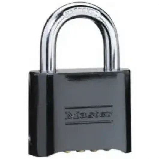 1PC Master Lock 178D 2 Inch Black Resettable Combination Padlock
