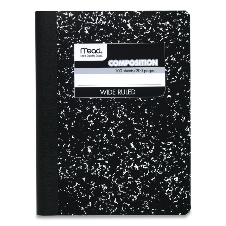 Square Deal Composition Book, 3-Subject, Wide/Legal Rule, Black Cover, (100) 9.75 x 7.5 Sheets, 12/Pack Square Deal Composition Book, 3-Subject, Wide/Legal Rule, Black Cover, (100) 9.75 x 7.5 Sheets, 12/Pack