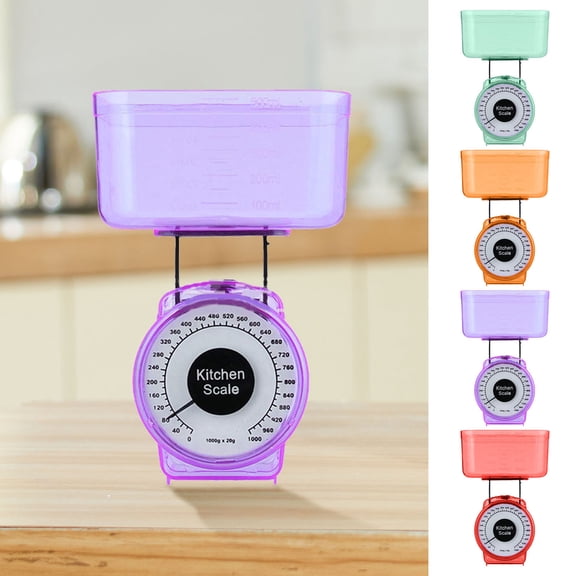 1PC Mechanical Kitchen Scale 1kg Food Weighing Scale Multi-Functional Baking Measuring Device Cooking Tool(Random Color)