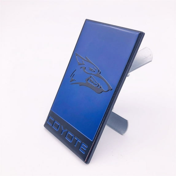 1PC Metal Black and Blue Coyote Logo Fits for Car Front Grille Grill Hood Badge Emblem 100x55mm